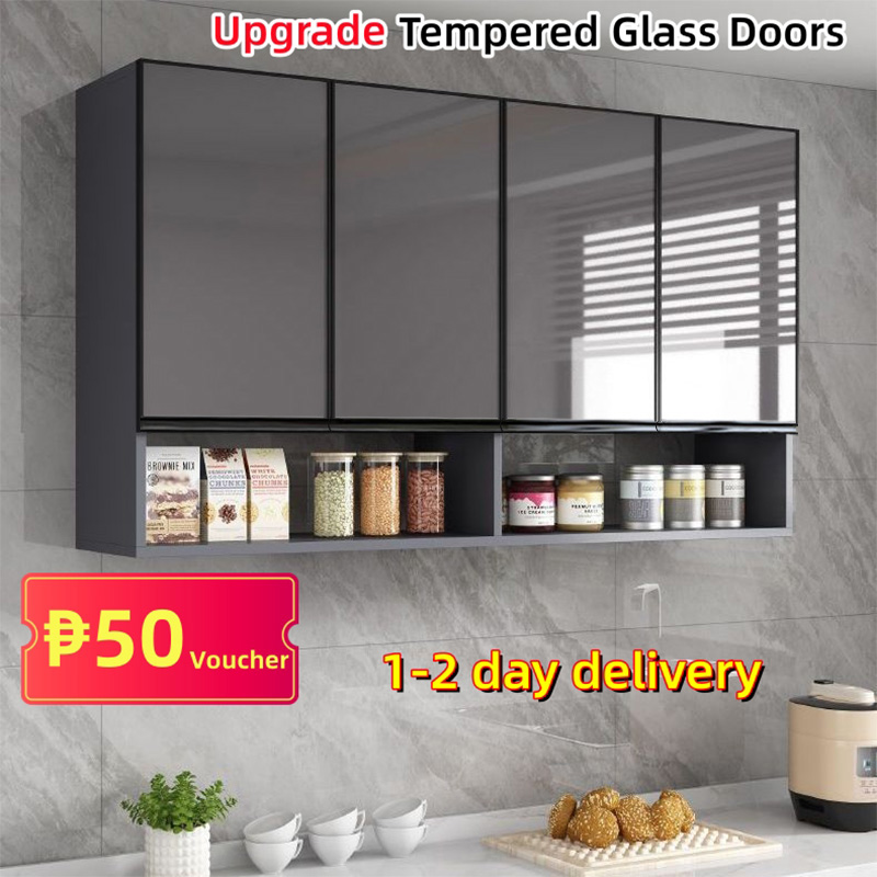 Space aluminum solid wood hanging cabinet, kitchen wall cabinet, restaurant multifunctional storage cabinet, balcony, bathroom storage cabinet#cabinet #cabinet for clothes#dish rack kitchen organizer#kitchen cabinet