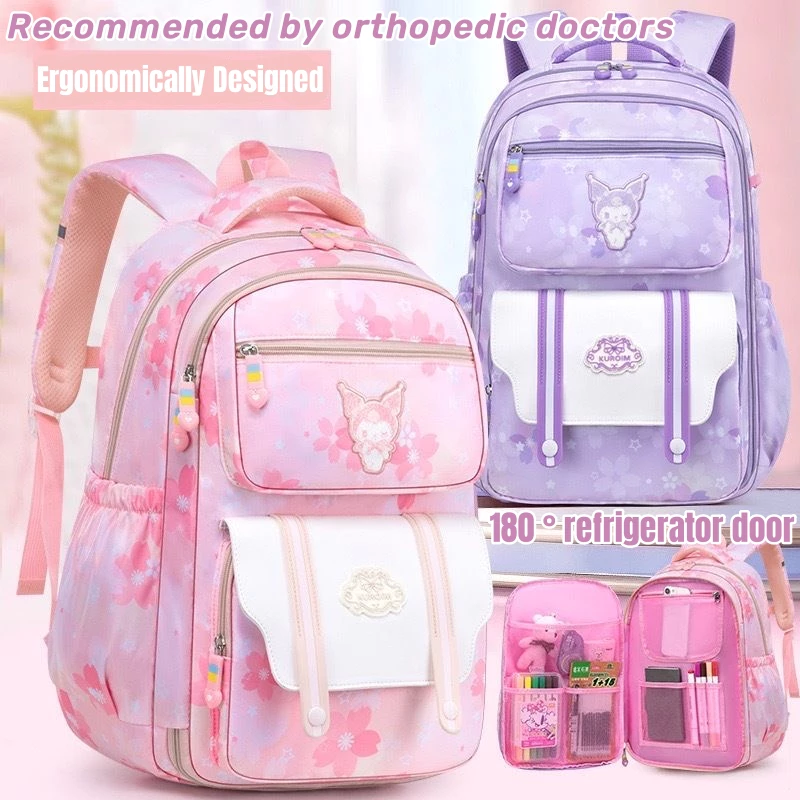 Elementary school students Japanese and Korean Princess schoolbag cute casual refrigerator type opening mode backpack