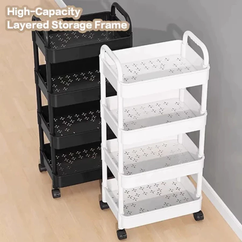 Trolley Cart Organizer 2 3 4 5 Tier Storage Organizer Moving Rack Trolley Rack Trolley Organizer Cart