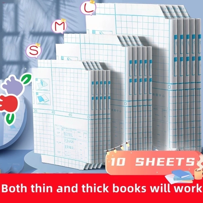 10 20 30 Sheets Transparent Self adhesive Book Cover Wrapper Waterproof Film School Supplies