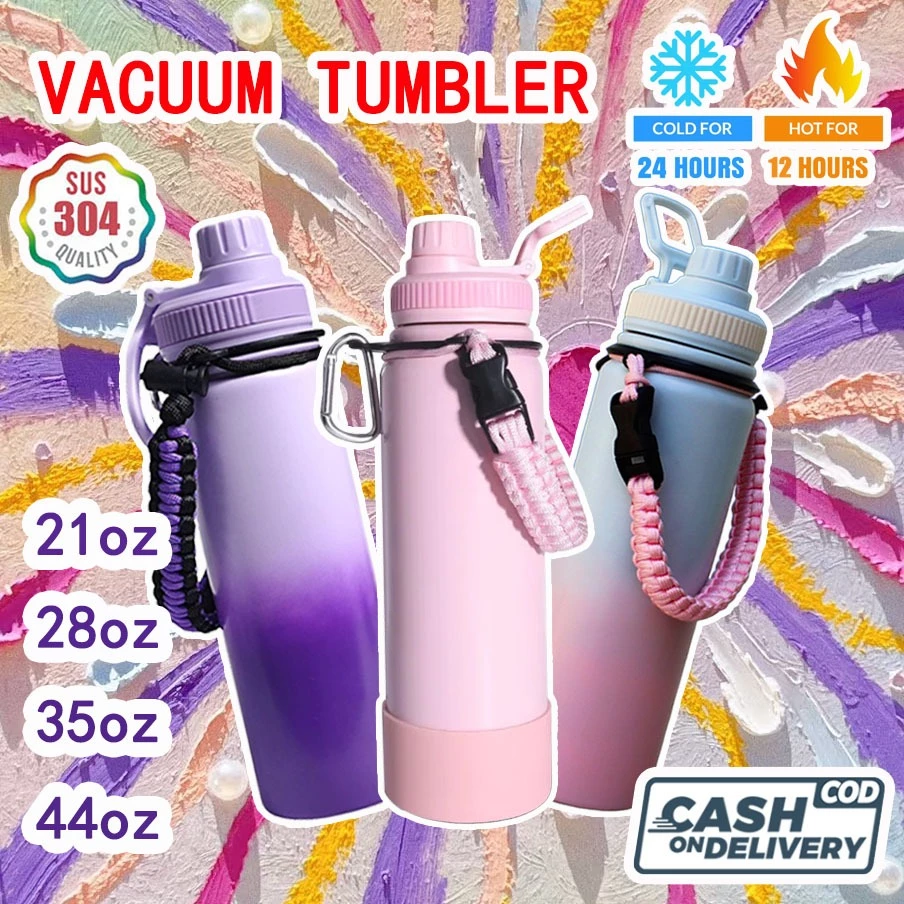 Hilee 600ML 800ML 1000ML Tumbler and Cold Stainless Steel Vacuum Thermos Cup Thermal Water Bottle Thermal Mug Outdoor