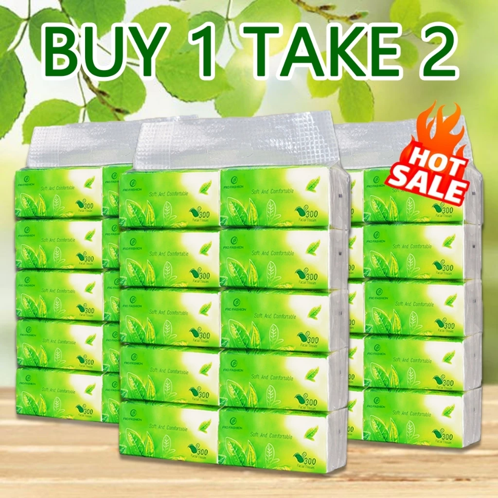 Buy one get two free, 30 sheets per pack, tea scented facial tissues, napkins, soft and skin friendly, economical