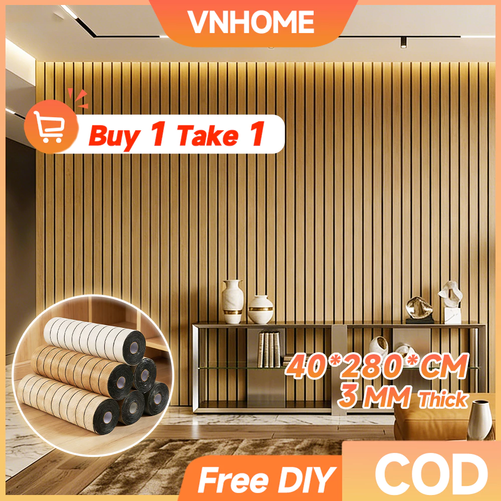 Self Adhesive 3D Wood Grain PVC Wallpaper Wall Decor Waterproof DIY Wall Decor for Living Room
