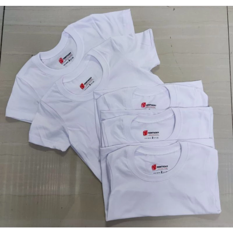Soft and Breathable Kentucky T Shirt for Kids Plain White 1pc