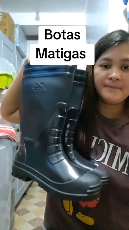High quality rubber material men's long rain boots #MasMuraSaShopee #boots