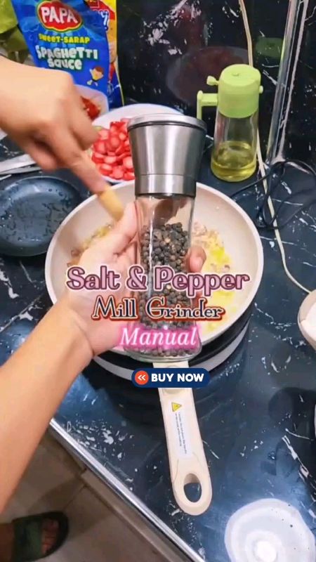 Manual Glass Salt Pepper Grinder#saltpeppergrinder#glass#manualgrinder#freecoinshopee #masmurasashopee