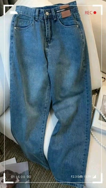 Baggy Straight cut highwaist jeans for woman #pants #BUYHERE#women