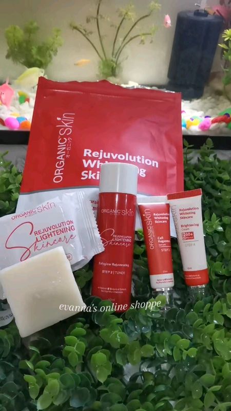 Japan Organic Skin Rejuvolution lightening skincare set #skincare #skincareset #japanorganicskin #rejuvolutionset #whiteningset #skincareroutine