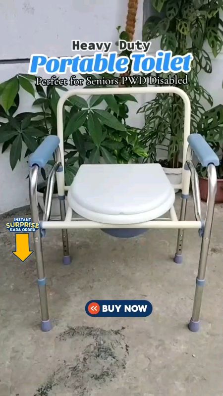 【COD】Mobile Portable Toilet Chair Disabled restrooms Foldable 2-in-1 For Elderly Adult Bedpan Folding  #FreeCoinInShoppeVideo#masmuraditosashopee