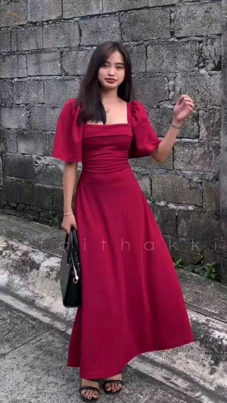 Red Dress ♥️♨️ #flashsale #MasMuraSaShopee #FreeCoinsInShopeeVideo #mura #OOTD