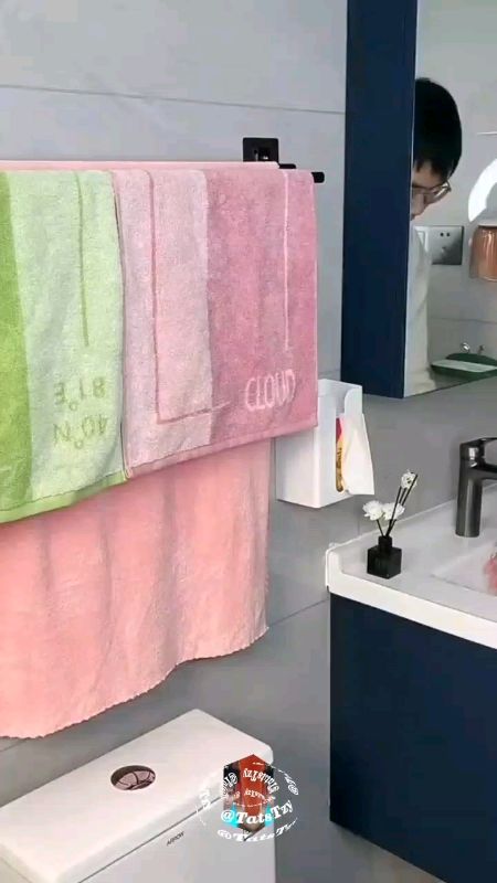 #doublepolestowelrack #towelrack #wallmountedtowelrack #bathroomtowelholder #duallayertowelrack #towelrackorganizer #choice #choice03