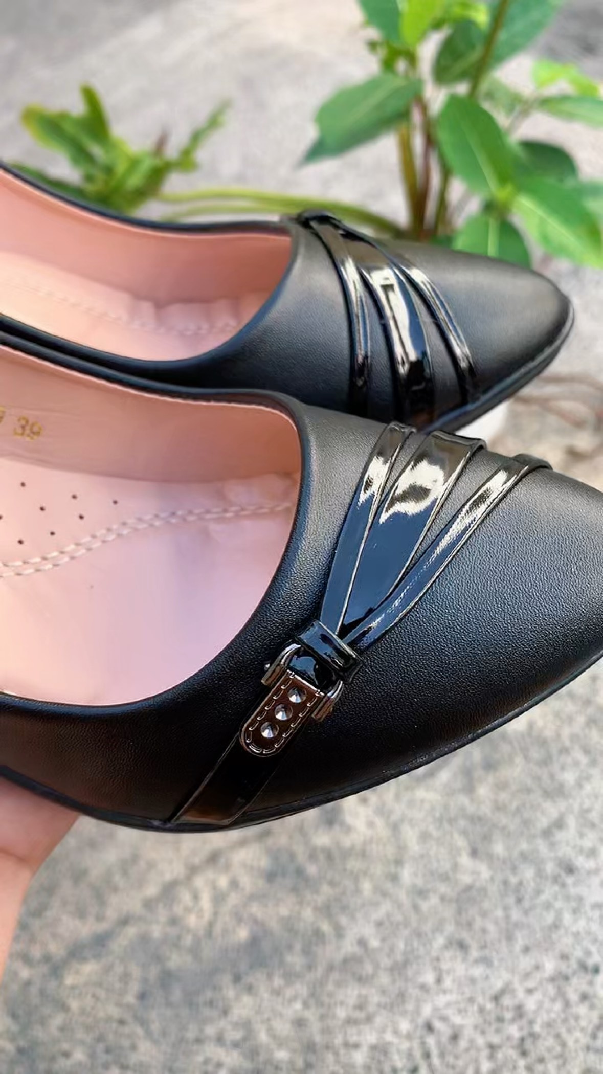 2 inch black shoes #fyp #715-9
