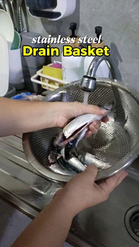 stainless steel strainer #strainer #drainbasket #stainlesssteelbasket #patiktikan #drainbasin
