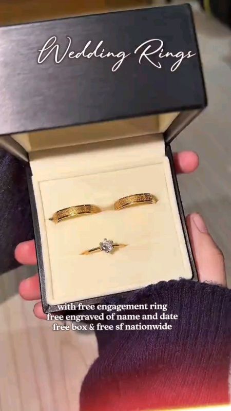[#AC] #3 #in #1- #Free #Engraved #Name #Wedding #Rings#freecoinsInshopeevideo #masmurasashopee