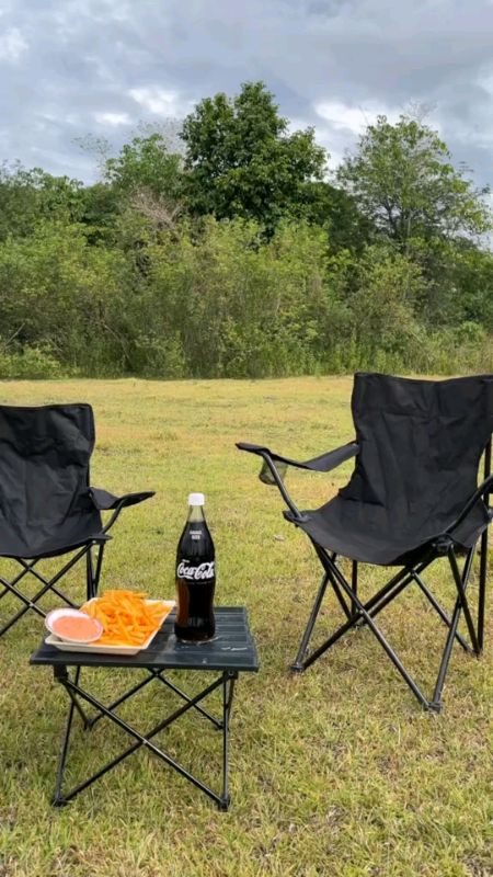 Foldable Chairs with Armrest & Camping Table Portable Folding Set with Storage Bag For Outdoor #MasMuraSaShopee #HugotSaShopee