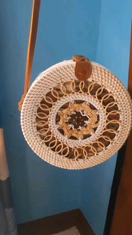 Original Rattan Bag | Authentic Bali Rattan Bag | Hand Woven Rattan Sling Bag for Women | 20CM#mamurasashopee #freeshippinginshopeevedio