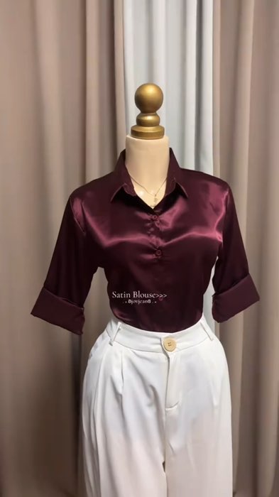 #silktop #satinlongsleeve #OOTD #Outfit #outfitforwomen #womensoutfit #outfitideas #richtitaoutfit