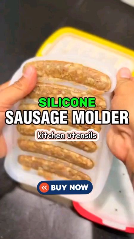 6 Grids DIY Non-Stick Sausage Maker Mould Silicone Ham Hot Dog Making Moulds With Lid Kitchen Household Sausages Kitchen Cooking Tools