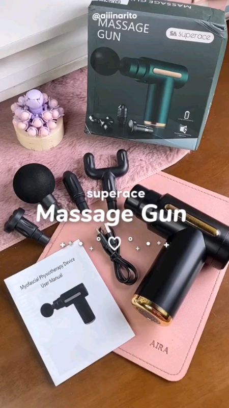 Yowxii Massage Gun Muscle Massager Electric Vibrating Quiet Fascial Gun Relaxation Professional#HugotSaShopee