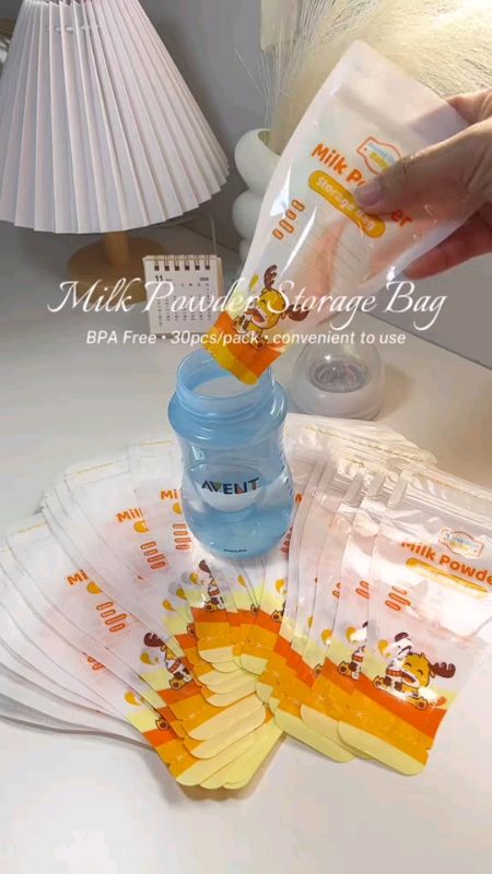 Click the orange basket to order. #PortableMilkStorage #milkpowderbag