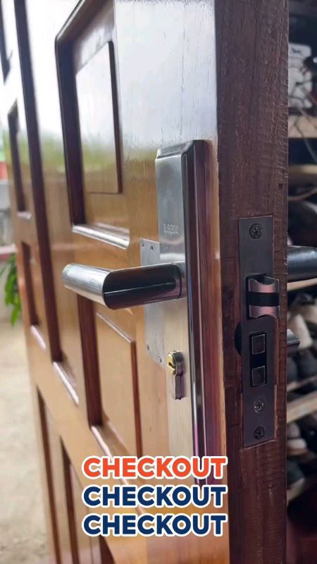 Myzone black door knob for bedroom double door lock set steel door lock set gold door knob #DoubledoorLockset