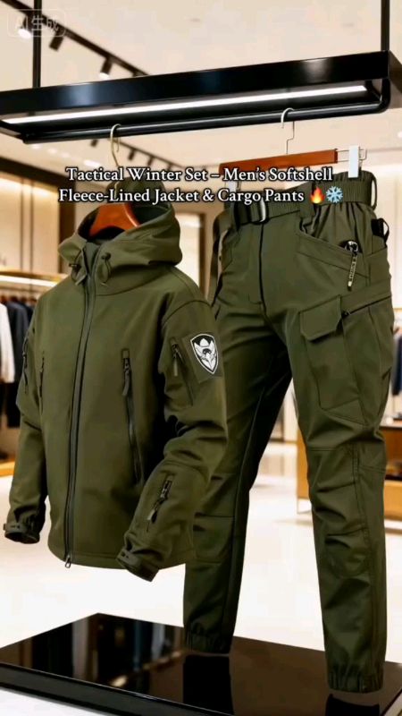 Outdoor #tacticalsuit  #jacket  Shark Skin Soft Shell Sports Cold-Resistant Warm Fleece #FreeCoinsInShopeeVideo #MasMuraSaShopee #fyp #viral
