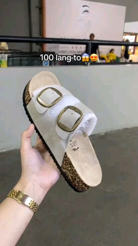 NC 2025 New Korean Plush Surface Flat Sandals For Women Non-Slip High-End Quality #nonslipsandals #fyp #trending