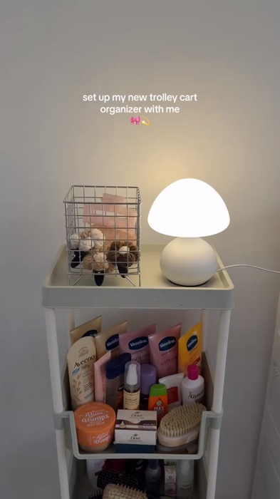 Multifunctional trolley cart organizer? #roomessential #trolleycart #trolleycartorganizer #organizerrack #organizer #fyp #trend #fypage