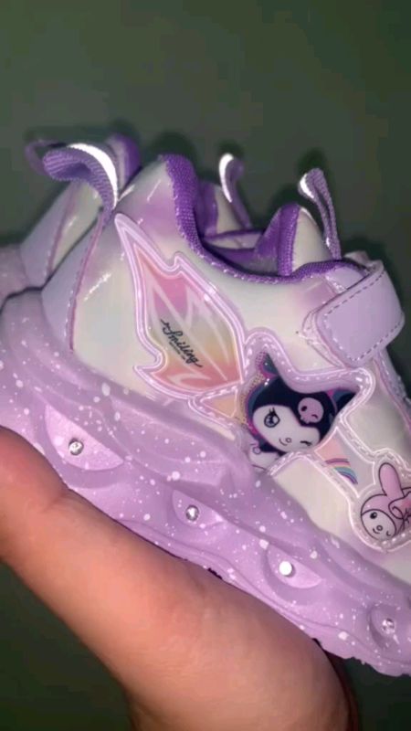 Fashion New Style Kuromi Led shoes for kids girls Induction light up rubber, #ledlightshoes #ledlightshoeskids #shoes #ledshoes #fyp