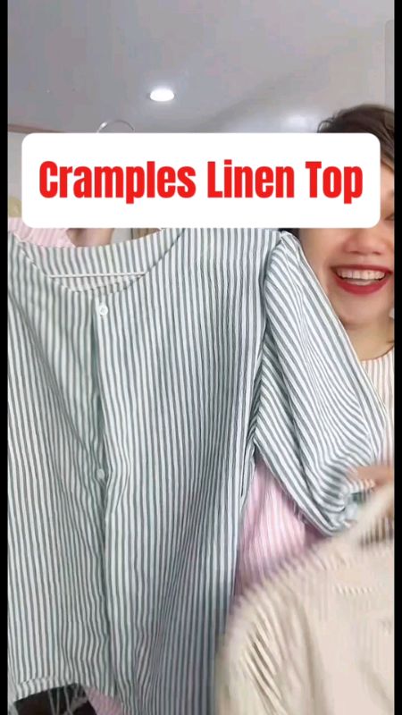 #top #blouse #stripes #striped #cotton #linen
