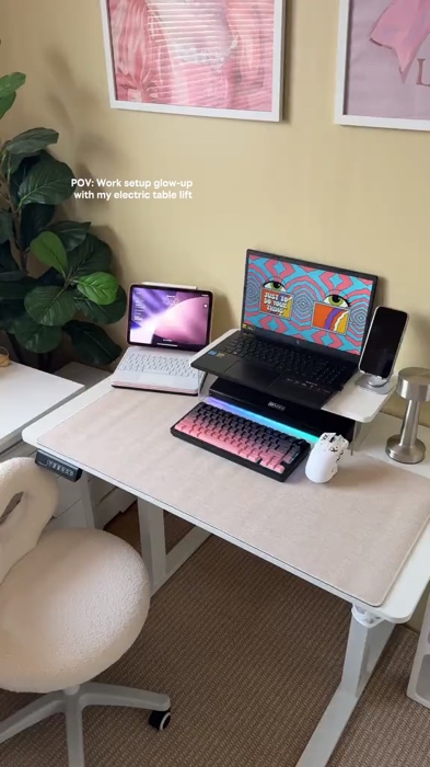 grabe ang ganda #officetable #electricofficetable #table #fyp #foryou