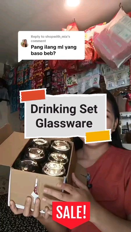 Drinking Set Glassware 1pc/6pc order CLEAR GLASS 360ML #glassware #shopeemademebuyit #masmurasashopee #FreeCoinsInShopeeVideo