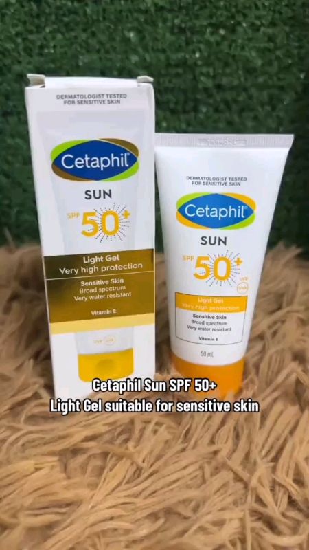#FreeCoinInShopeeVedio HXH Cetaphil Sunblock SPF 50+ Light Gel (Face & Body)  sunscreen protection 100ml