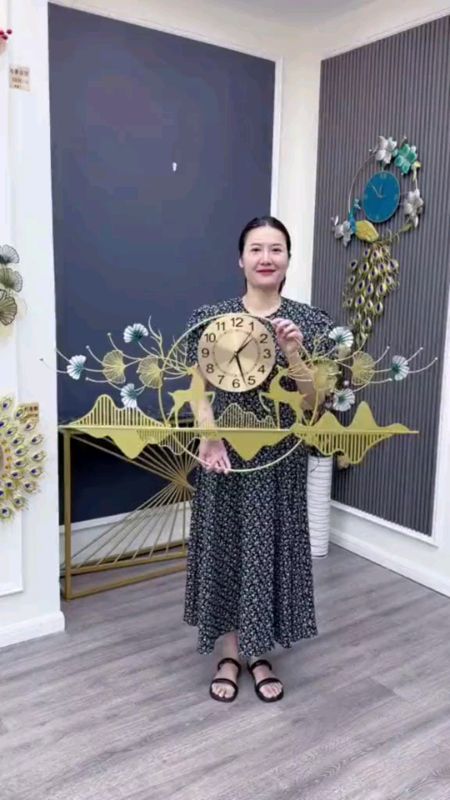 Light Luxury Clock Living Room Wall Handing Peacock Clock Decoration Home Restaurant Art Decoration#FreecoinsinShoppeVideo #Masmurasashopee