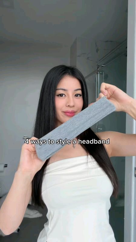 4 ways to style breathable headband 😍💅 #breathableheadband #headband #stretchyheadband #elasticheadband #sportyheadband #forgirls #fyp