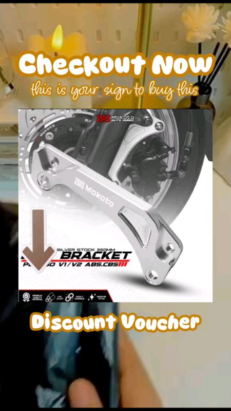 🌱 MOKOTO ELITE CNC ALLOY DISC BRAKE BRACKET 260MM FOR ADV 160/NMAX V2/V3/PCX 160/CLICK MOTORCYCLE ONLY #shopee #fyp #shopeefinds #trending #viral