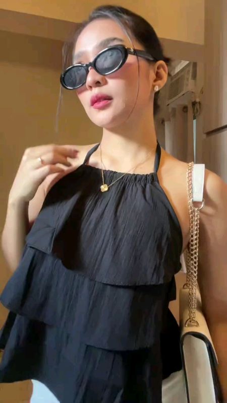 Ruffles Halter Top #buynow #MasMuraSaShopee #FreeCoinsInShopeeVideo #viral #trending