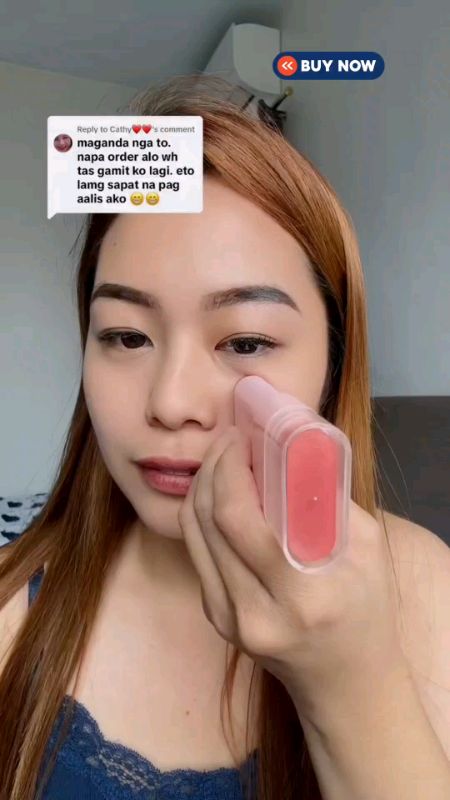Double-Ended Blush Cream Natural Makeup, Brightens skin. #MasMuraSaShopee #fyp #freecoinssashopee #trending #shopeefinds #lipstick