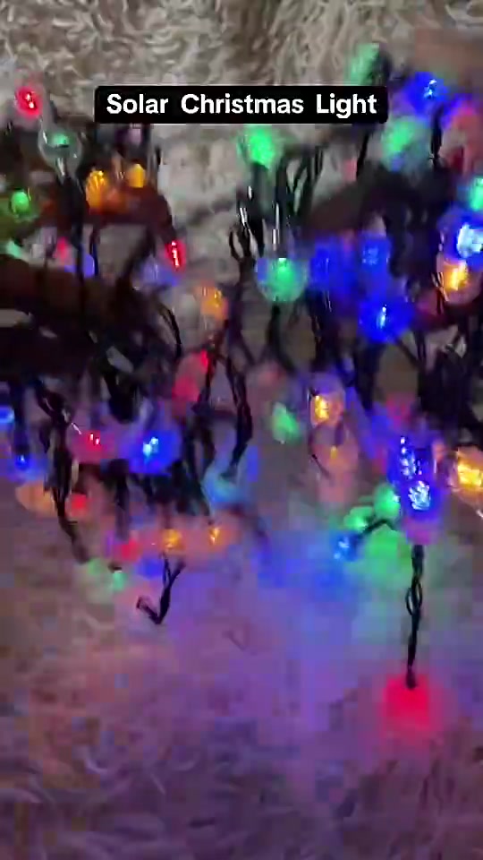 Solar christmas lights crystal ball string light