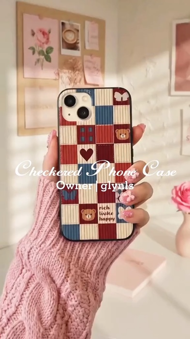 #PhoneCase #iphonecase #checkeredphonecase #case #aestheticcase