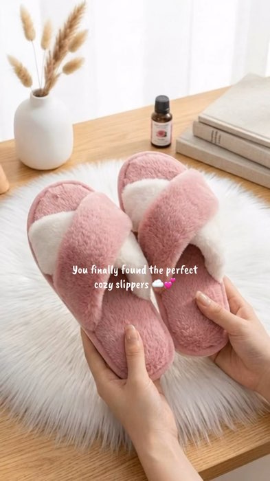 Home feels even better with cozy slippers. ☁️💕 Slip into comfort and enjoy every step. #slippers #indoorslippers #slippersforwomen