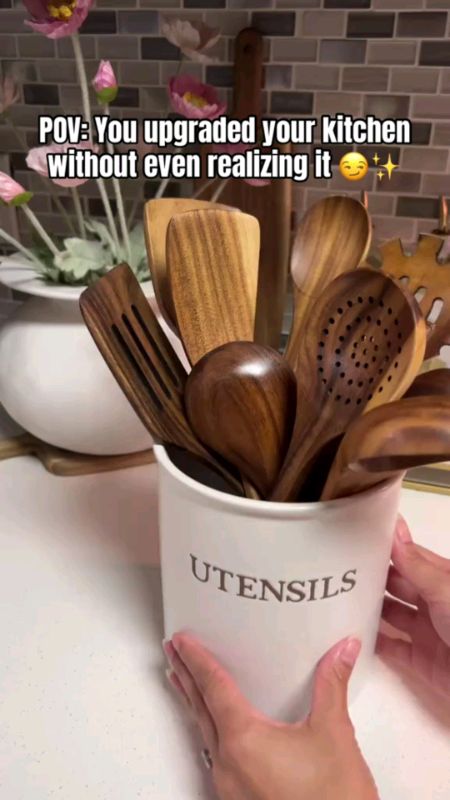 Bamboo Kitchen Utensils Set #bamboo #ecofriendly #kitchenutensils #set #sulit #affordable #quality