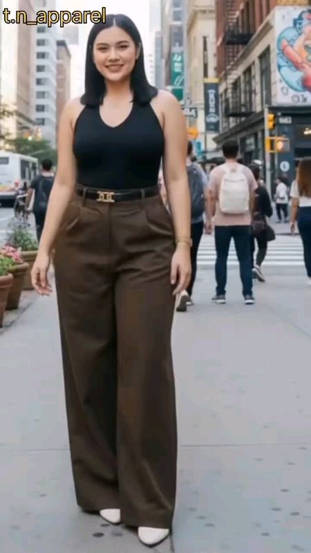 #2026 New Style S-3XL Korean style high waist wide Leg pants zipper#fyppppppppppp
