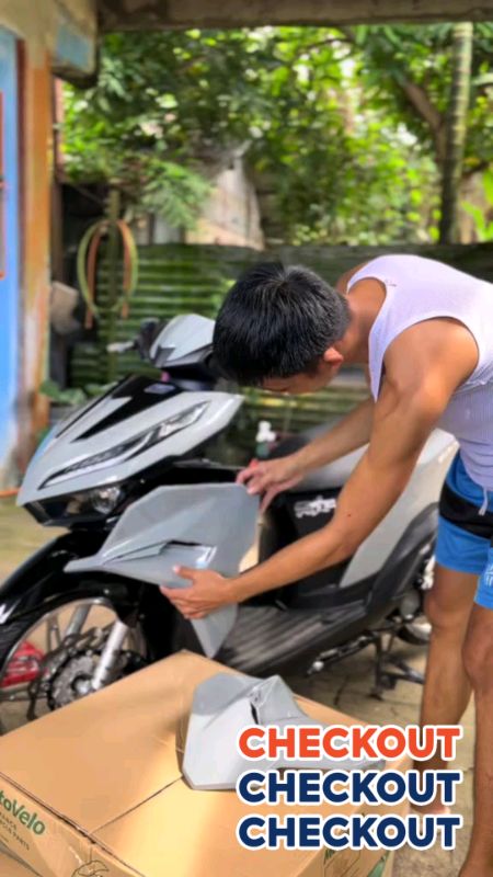 Motorcycle Honda Click V3 V4 Front Side Cover Honda Fairings #FreeCoinsInShopeeVideo #MasMuraSaShopee #HugotSaShopee