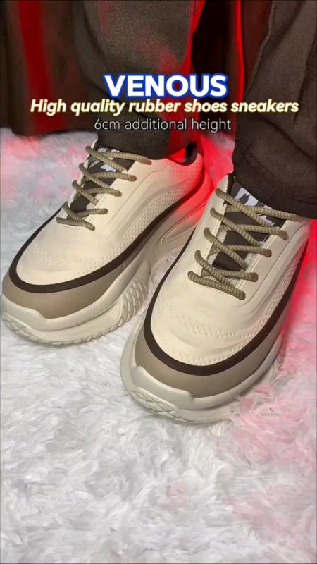 #high quality rubber shoes 6cm addutional height