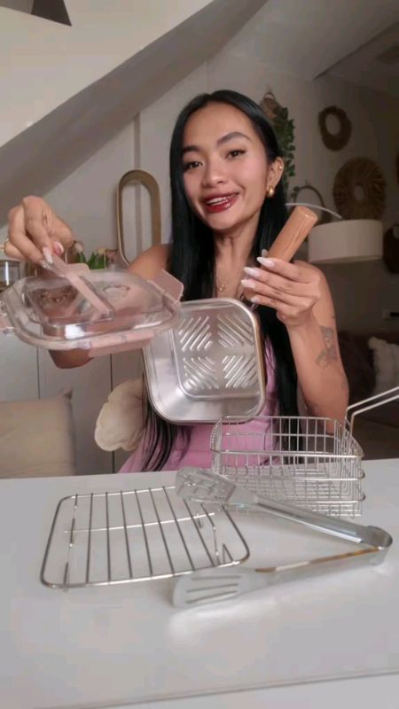 COOK Nest portable Stainless Steel Japanese Deep Fryer  with  multiple function...#QualitySaShopee #FreeCoinsSaShopeeVideo #MasmuraSaShopee #checkoutn