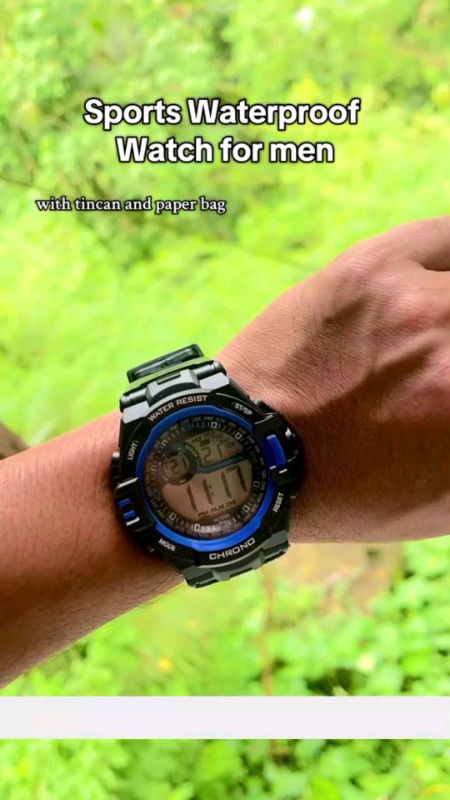 waterproof men's digital light watch with free  gift box #watch #digitalwatch