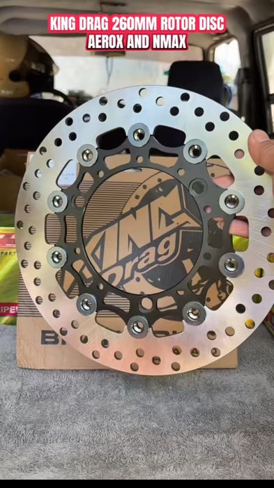 King Drag Disc 260mm Aerox/NMAX #kingdrag260mmdisc #260mmdisc #aeroxdisc #nmaxdisc #motorcycleupgrade #shopeefinds #shopeeph #MasMuraSaShopee