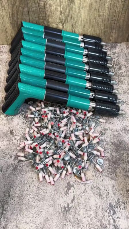 Nail Gun Power Tool Heavy Duty Nail Gun Punch Gun Concrete Tool Silent Nail Gun 5 Speed Adjustable#GOODQUALITY #FYP #VIRAL #TRENDING #highlights