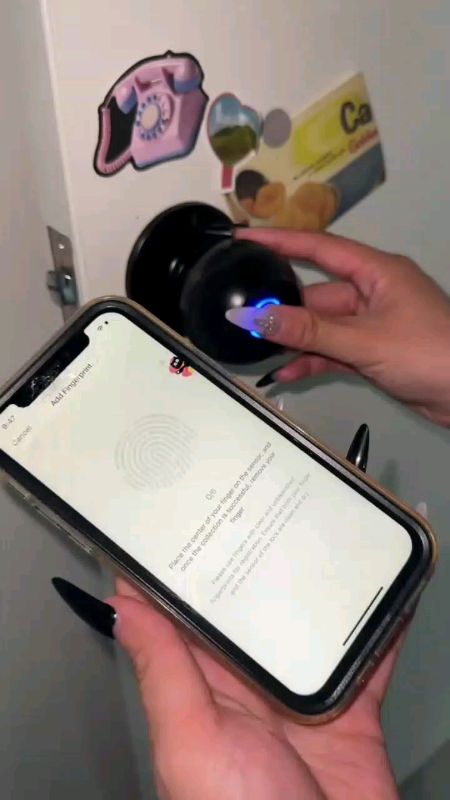Tuya Fingerprint  3-in-1/5-in-1 Door Lock For Bedroom Smart Lock Biometric Door Knob Lock with Tuya App#TuyaFingerprint